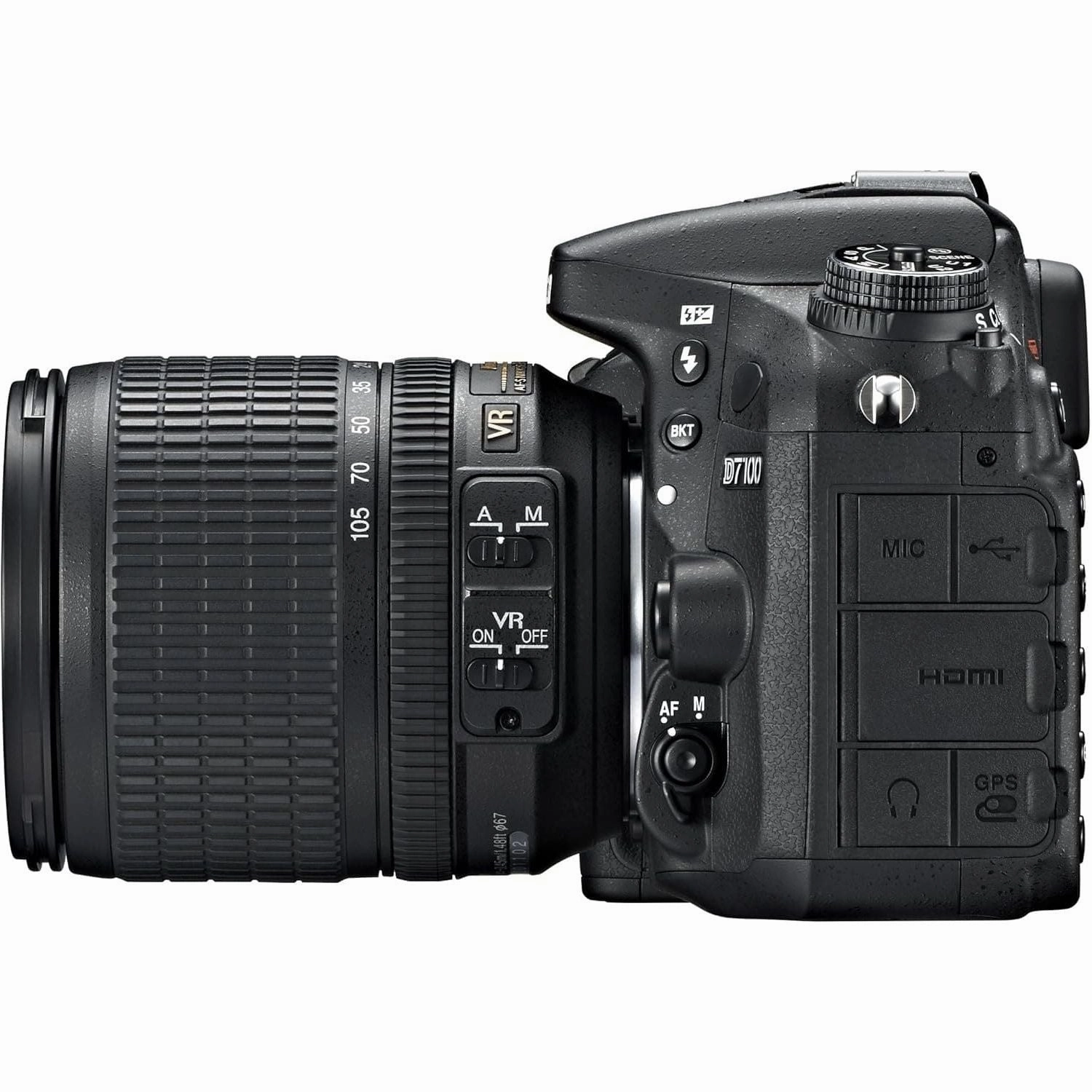 Nikon D7100 DSLR Camera - 24.1MP, 18-105mm VR Lens Kit, 3.2" LCD