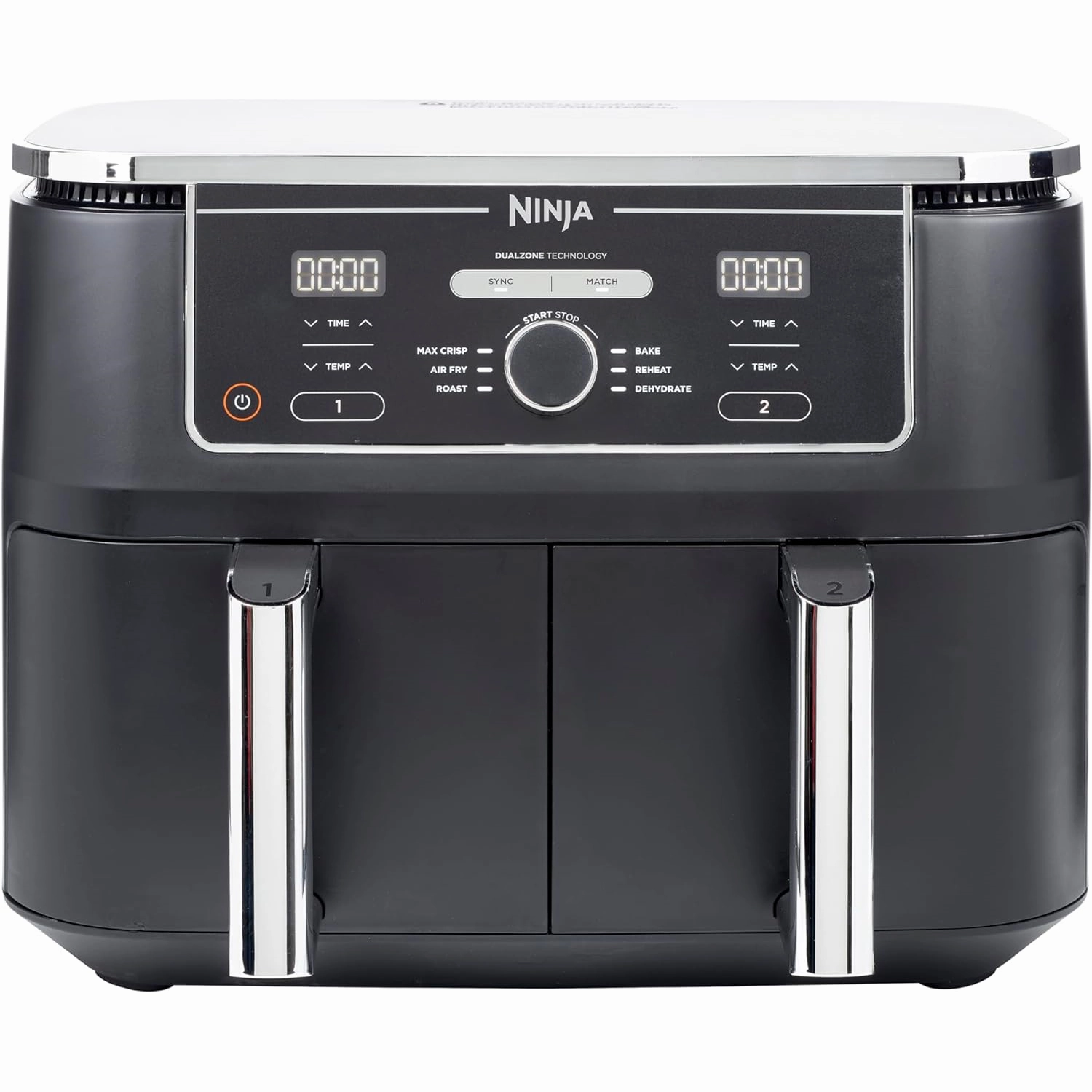 Ninja [AF400UK] Foodi MAX Dual Zone Digital Air Fryer, 2 Drawers, 9.5L, 6-in-1, Uses No Oil, Air Fry, Max Crisp, Roast, Bake, Reheat, Dehydrate, Cook 8 Portions, Non-Stick Dishwasher Safe Baskets [Black] phone accessories, mobile phone cases, best charging