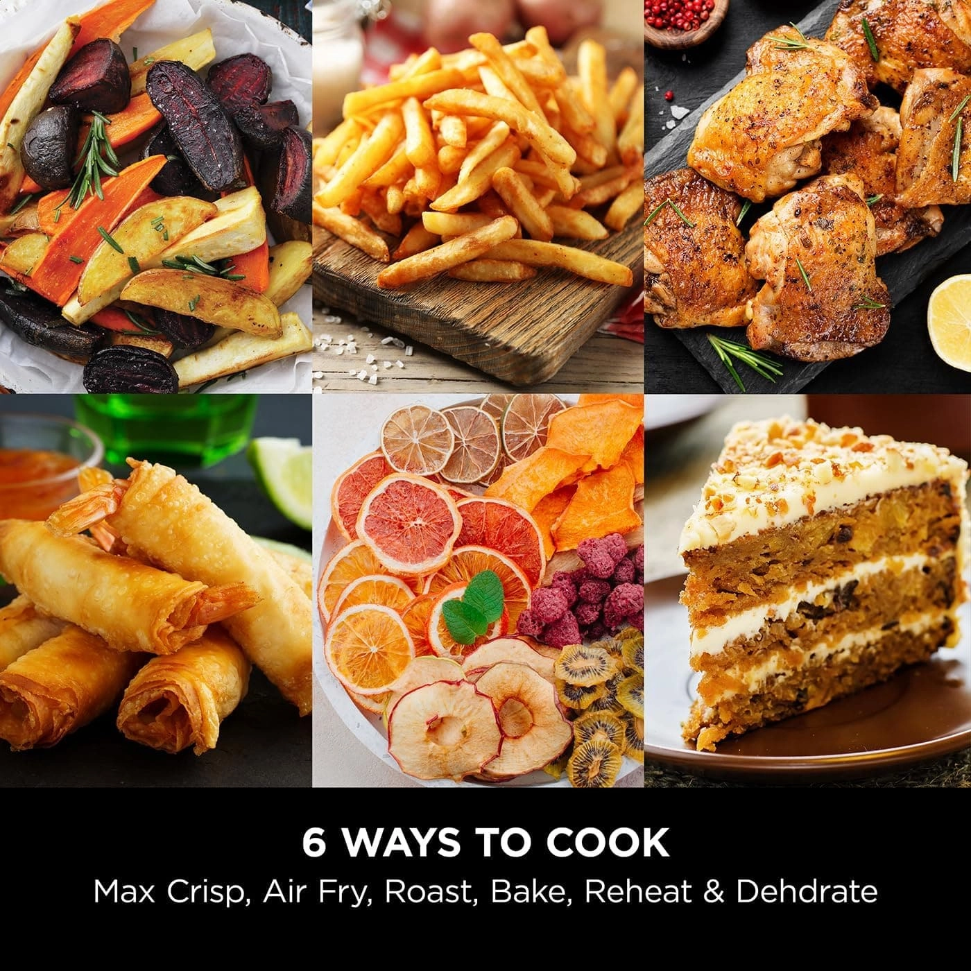 Ninja Air Fryer MAX PRO, 6.2L, Uses No Oil, Large Square Single Drawer, Roast, Bake, Air Fry, Family Size, Digital, Cook From Frozen, Non-Stick, Dishwasher Safe Basket & Crisper Plate, Grey, AF180UK