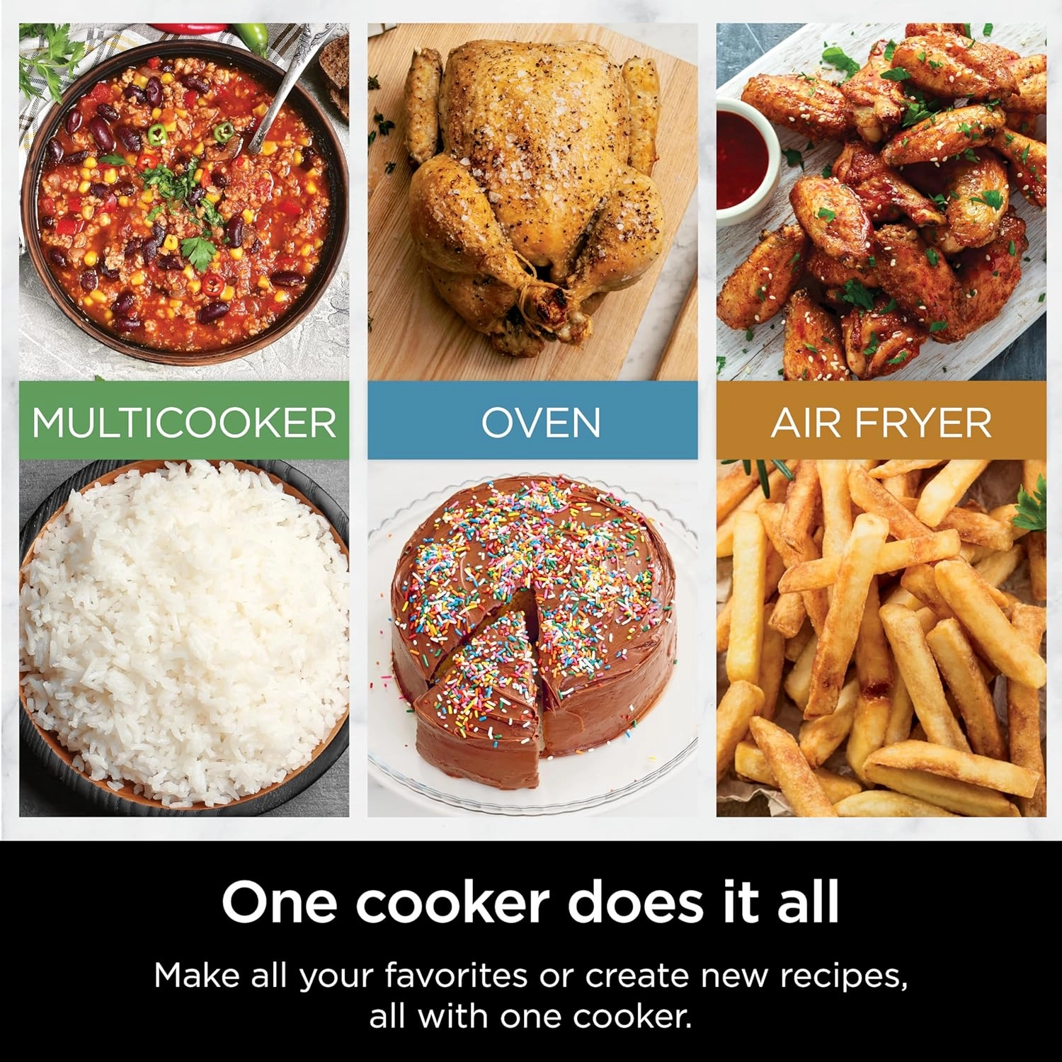 Ninja Combi All-in-One Multicooker, Oven, & Air Fryer, Complete Meals in 15 Mins, 14-in-1 Functions, Combi Cooker   Air Fry, Bake, Roast, Slow Cook and More, 3 Accessories, Stainless Steel, SFP701