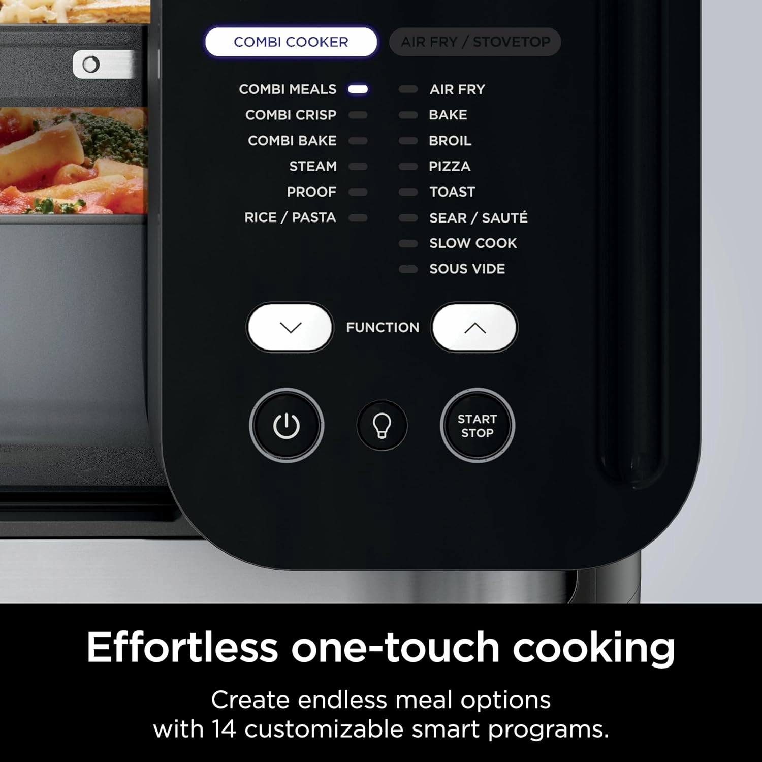 Ninja Combi All-in-One Multicooker, Oven, & Air Fryer, Complete Meals in 15 Mins, 14-in-1 Functions, Combi Cooker   Air Fry, Bake, Roast, Slow Cook and More, 3 Accessories, Stainless Steel, SFP701