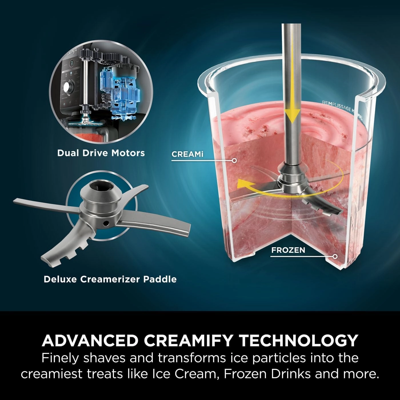 Ninja CREAMi Deluxe NC501UK 10-in-1 Ice Cream & Frozen Dessert Maker  Silver