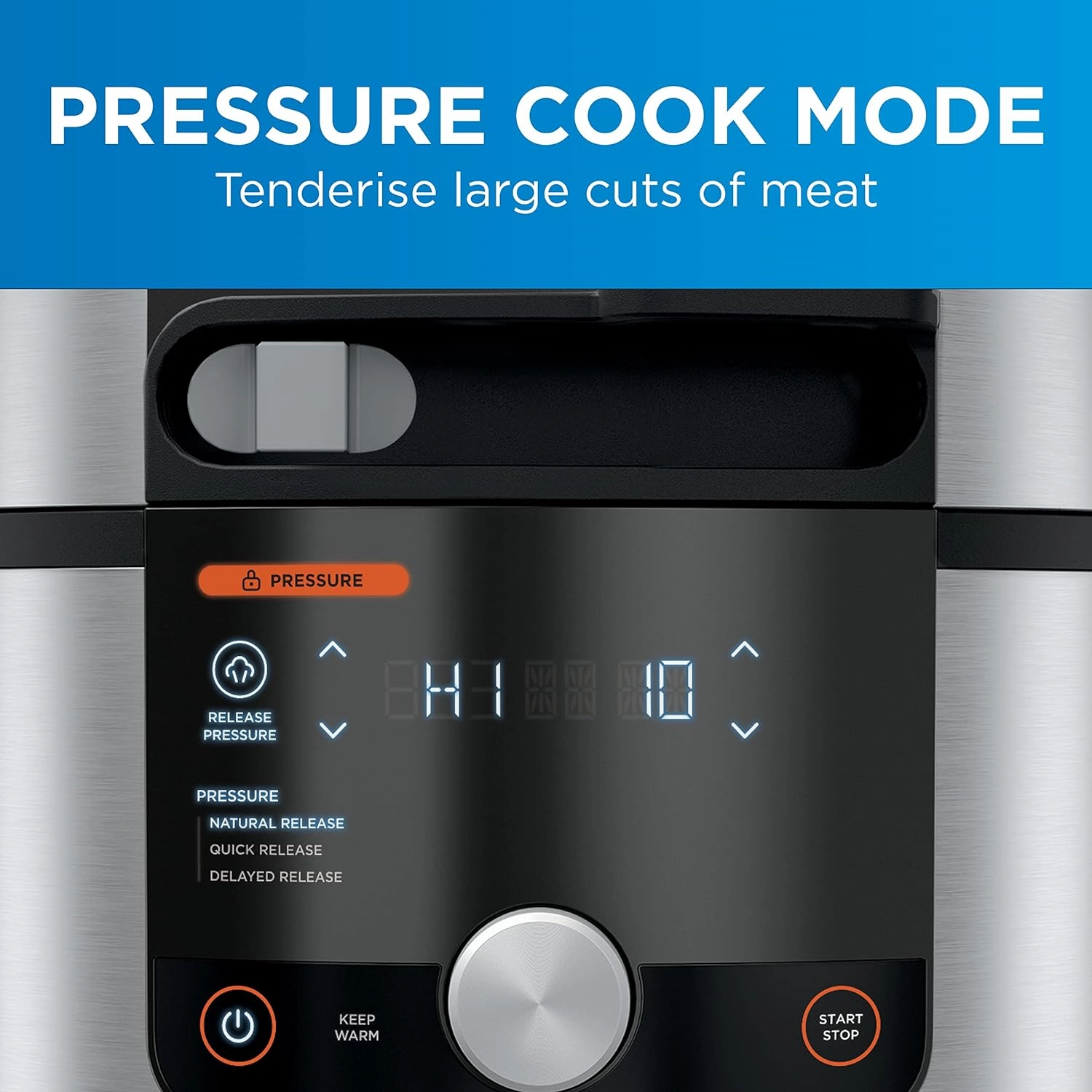 NINJA Foodi 11-in-1 SmartLid Multi-Cooker 6L [OL550UK] Electric Pressure Cooker, Air Fryer, Combi-Steam, Slow Cooker, Grill, Bake - Silver