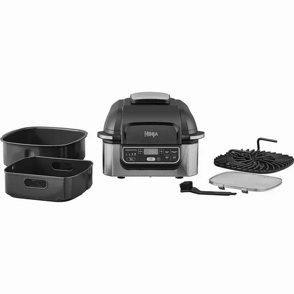 NINJA Foodi AG301UK 5-in-1 Health Grill & Air Fryer - Black & Brushed Steel