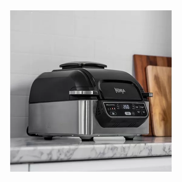 NINJA Foodi AG301UK 5-in-1 Health Grill & Air Fryer - Black & Brushed Steel