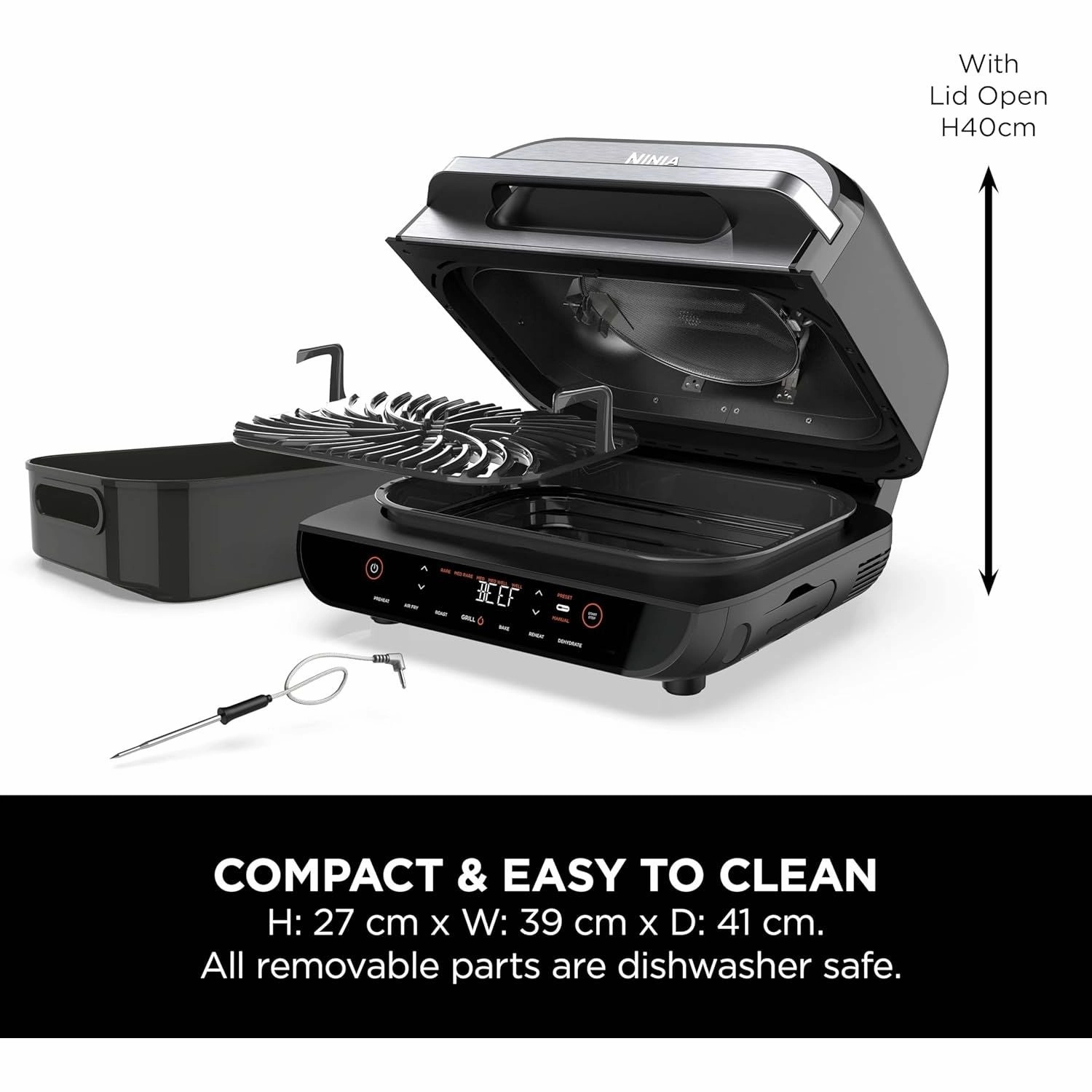 Ninja Foodi Max AG551UK Health Grill & Air Fryer - Grey