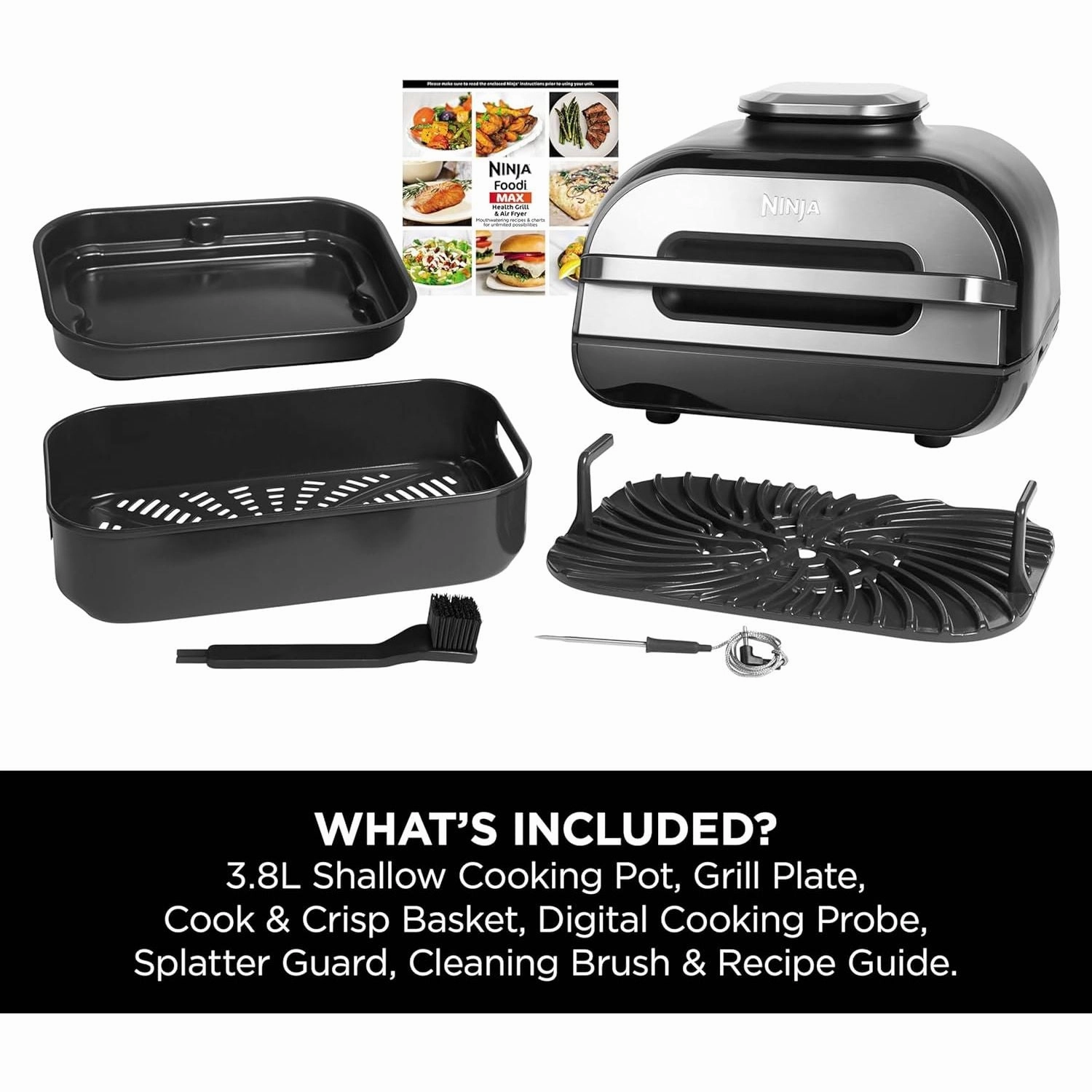 Ninja Foodi Max AG551UK Health Grill & Air Fryer - Grey