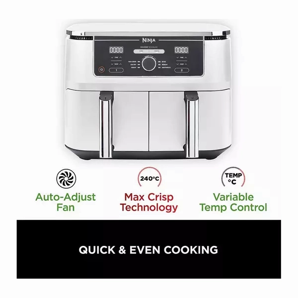 NINJA Foodi MAX Dual Zone [AF400UKWH] Air Fryer - White