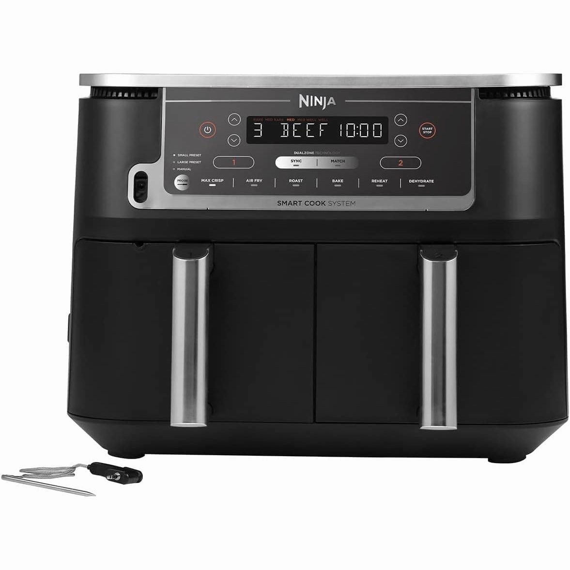 Ninja Foodi MAX Dual Zone Air Fryer [AF451UK] Smart Cook System, 9.5L, 2 Drawers, 6 Functions, Black phone accessories, mobile phone cases, best charging cable