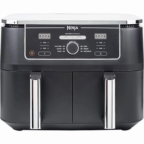Ninja Foodi MAX Dual Zone Digital Air Fryer, 2 Drawers, 9.5L, 6-in-1, Uses No Oil, Max Crisp, Roast, Bake, Reheat, Dehydrate, Cook 8 Portions, Non-Stick Dishwasher Safe Baskets, Black phone accessories, mobile phone cases, best charging cable