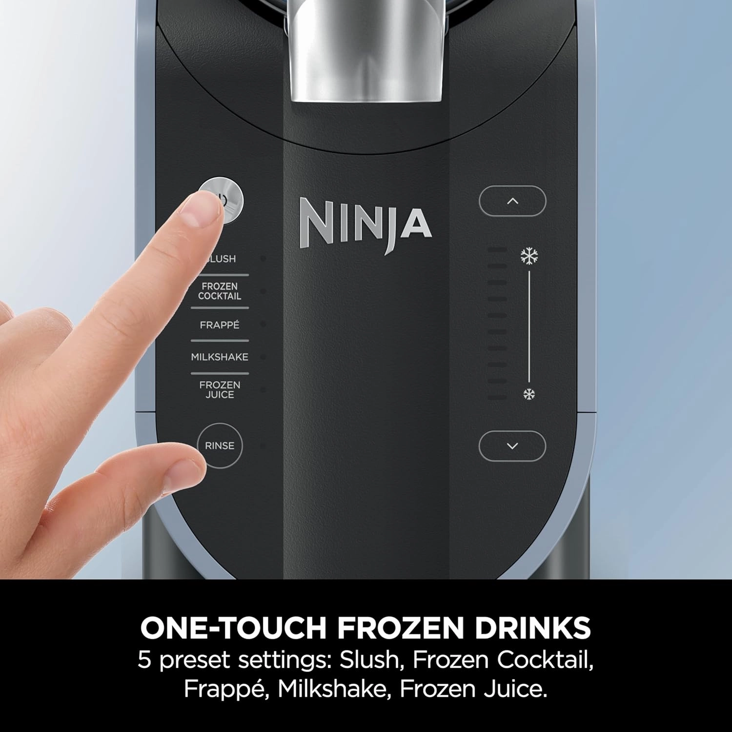 Ninja SLUSHi Frozen Drinks Maker, Create Slush, Cocktails, Milkshakes & More, WhisperChill Technology, 1.9L Capacity, Blue/Grey (FS301UK)