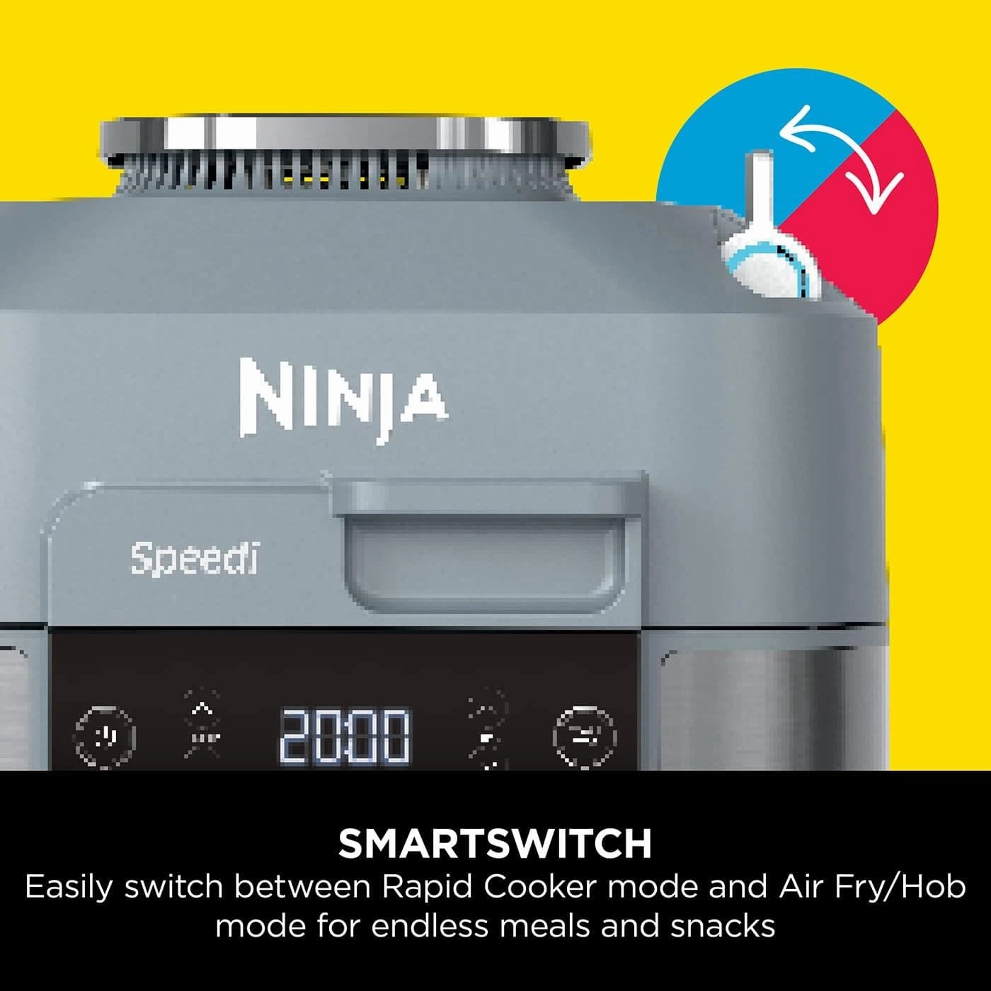 Ninja Speedi 10-in-1 Rapid Multi Cooker and Air Fryer, 5.7L, Meals for 4 in 15 Minutes, 10 Functions, Fry, Steam, Grill, Bake, Roast, Sear, Slow Cook & More, Gift for her / him, Grey, ON400UK