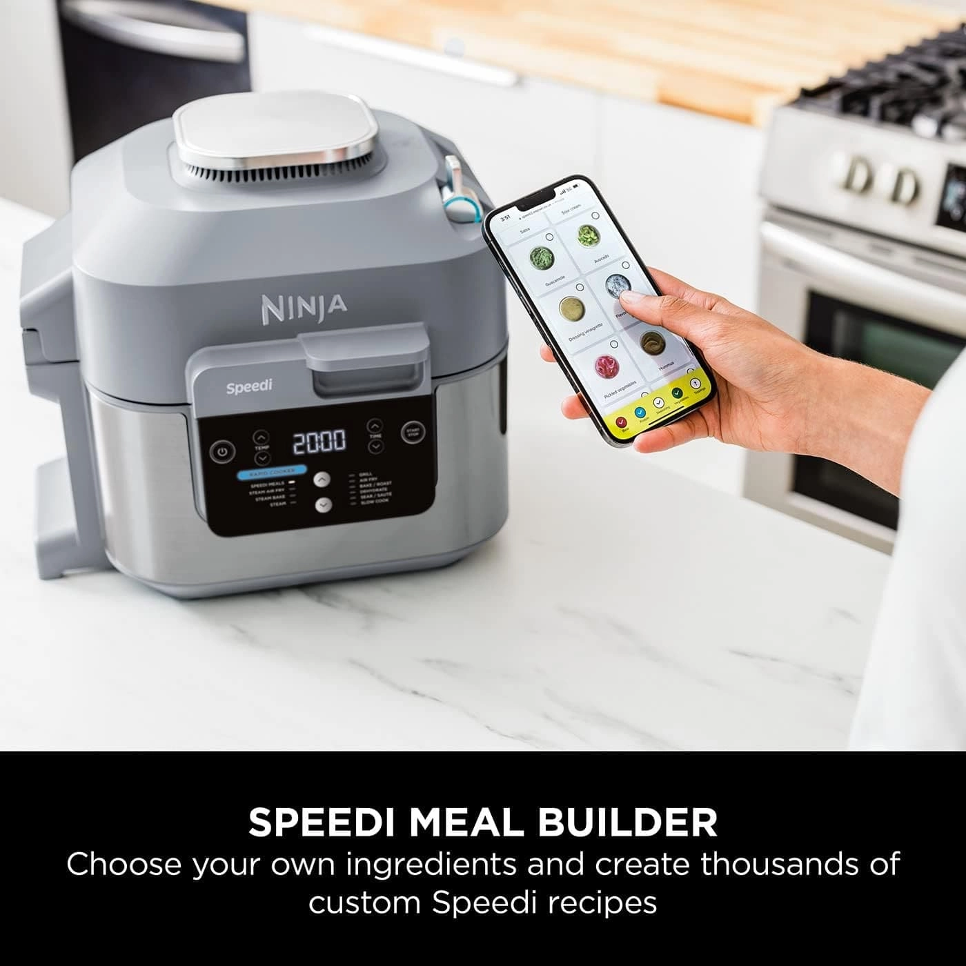 Ninja Speedi 10-in-1 Rapid Multi Cooker and Air Fryer, 5.7L, Meals for 4 in 15 Minutes, 10 Functions, Fry, Steam, Grill, Bake, Roast, Sear, Slow Cook & More, Gift for her / him, Grey, ON400UK