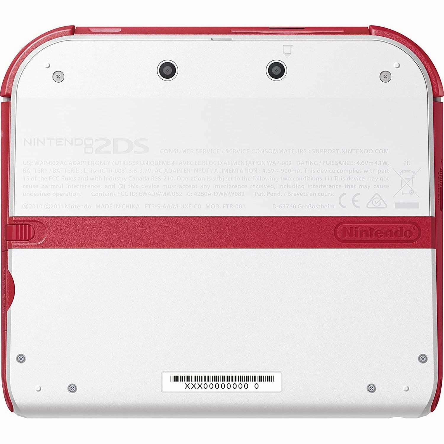 Nintendo Handheld Console 2DS - White and Red