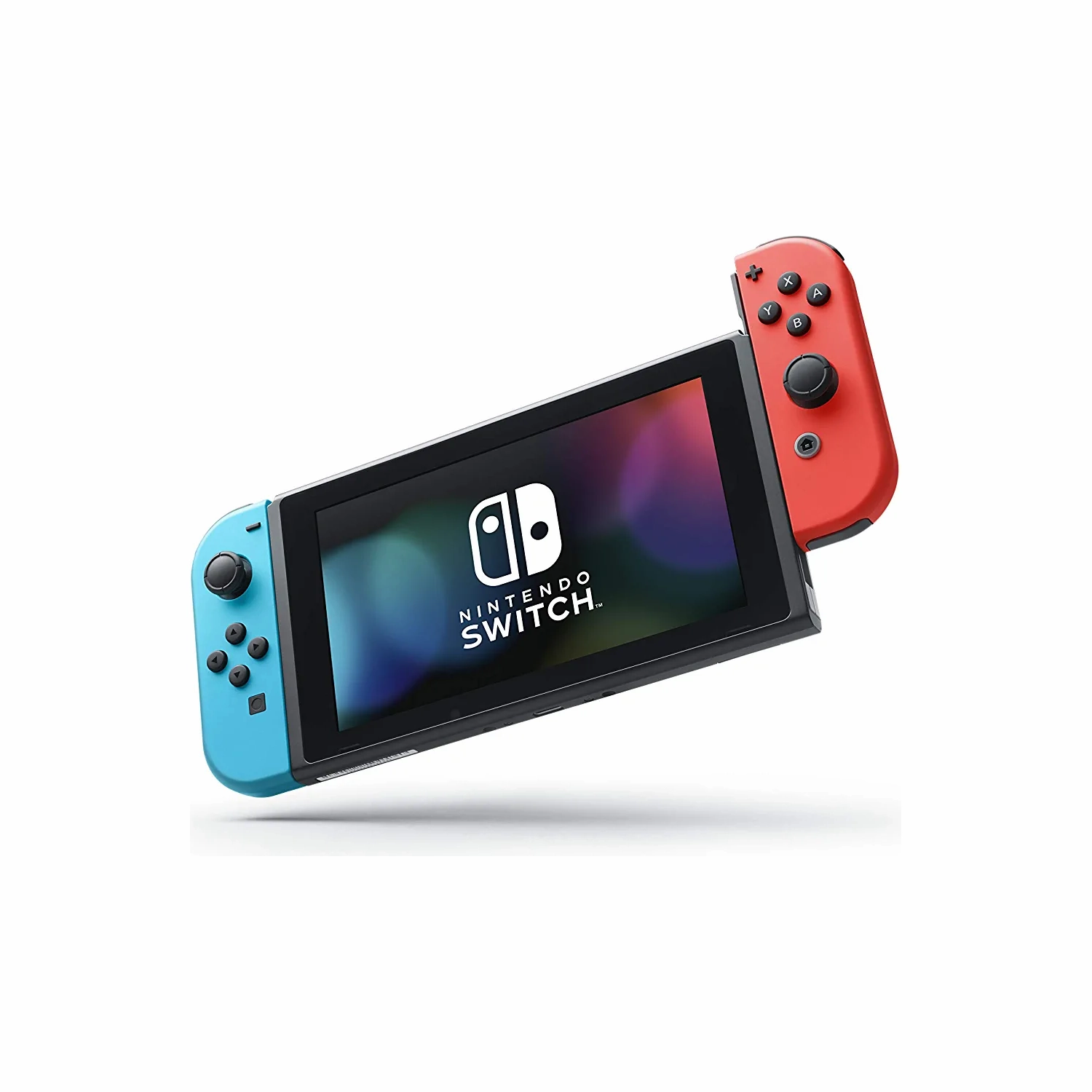 Nintendo Switch 32GB with Neon Red & Blue Wireless Controllers