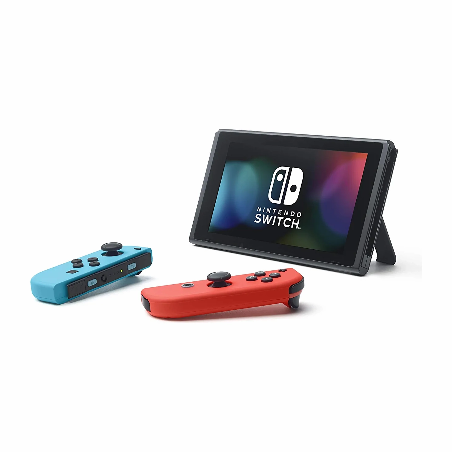 Nintendo Switch 32GB with Neon Red & Blue Wireless Controllers