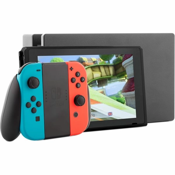 Nintendo Switch 32GB with Neon Red & Blue Wireless Controllers
