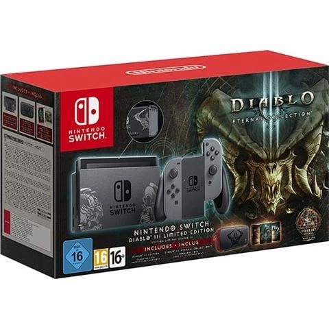 Nintendo Switch Console, 32GB Diablo Grey Joy-Con, W/Case, Boxed smartwatch accessories, apple watch bands, charging dock for smartwatch