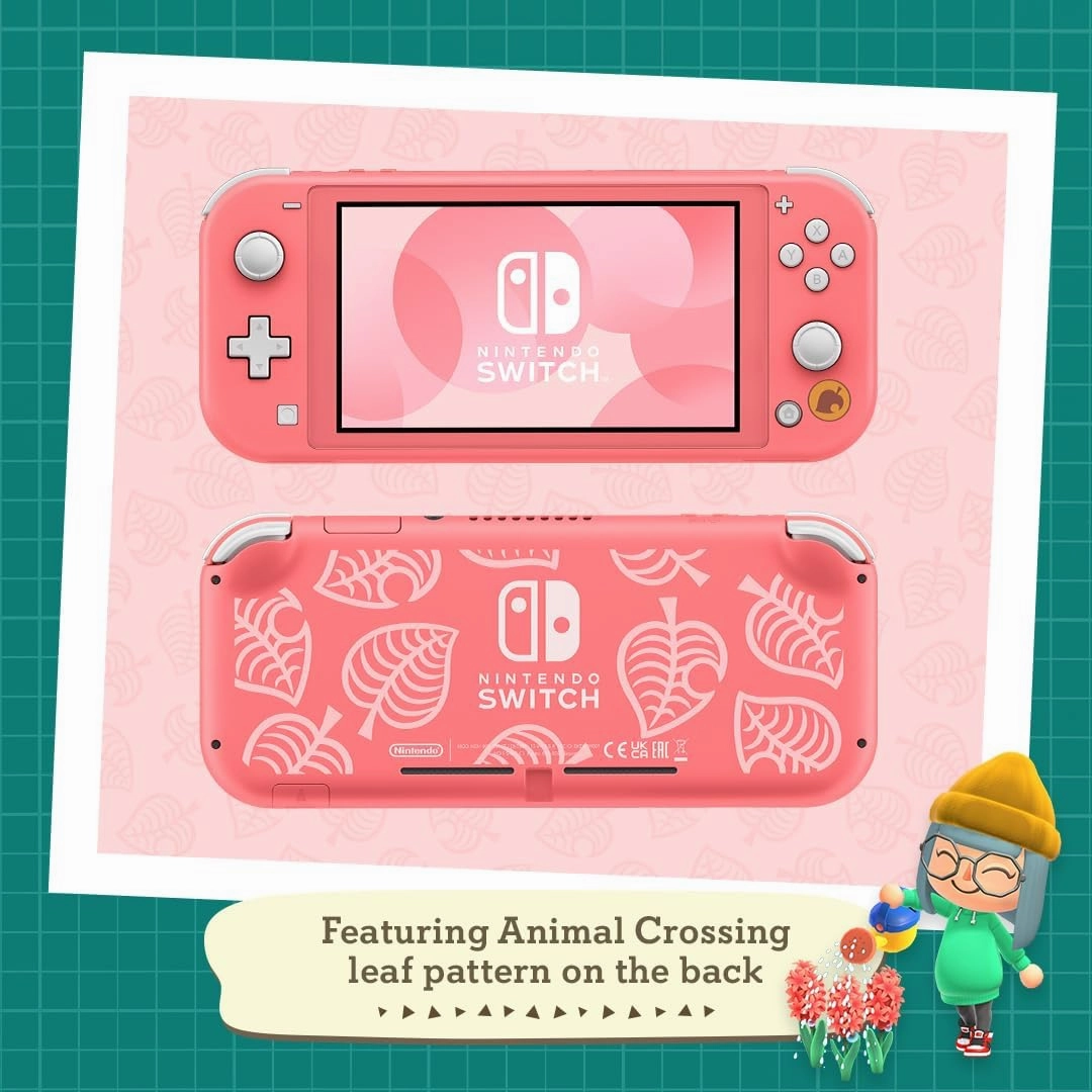 Nintendo Switch Lite Coral (Isabelle Aloha Edition)   Animal Crossing: New Horizons (Pre-Installed)   12-Month Nintendo Switch Online Subscription