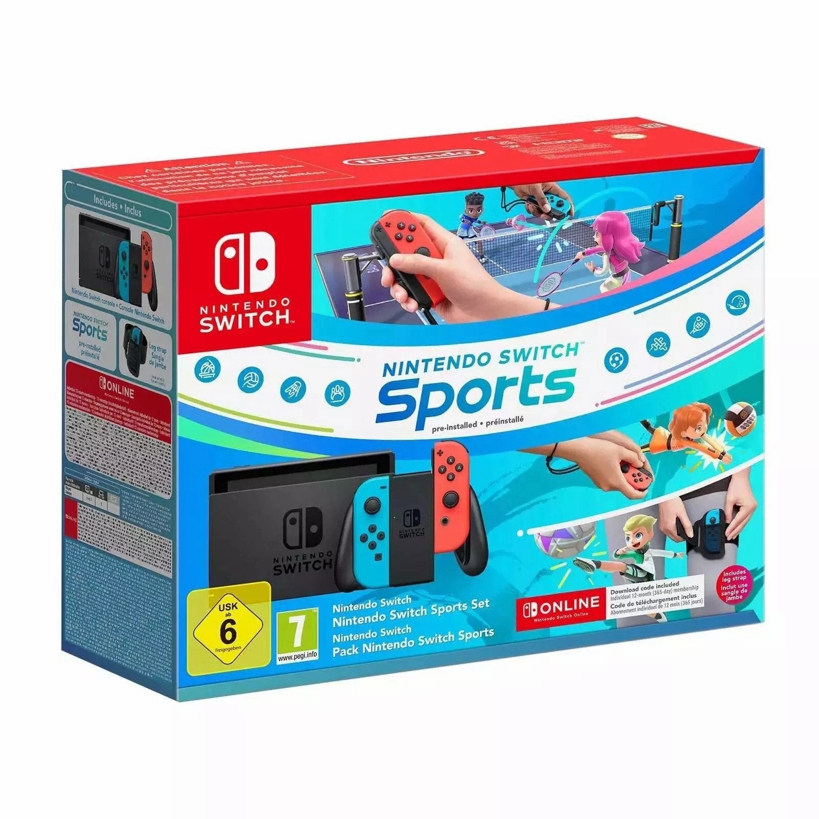 NINTENDO Switch Neon Red & Blue Sports & Nintendo Switch Online 12 Month Membership smartwatch accessories, apple watch bands, charging dock for smartwatch