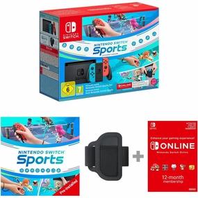 Nintendo Switch (Neon Red/Blue)  Includes Switch Sports Pre-Installed & 12-Month Switch Online Subscription wireless headphones,bluetooth headphones,noise cancelling headphones,wireless earbuds