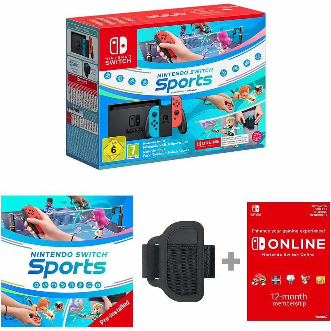 Nintendo Switch (Neon Red/Blue)  Includes Switch Sports Pre-Installed & 12-Month Switch Online Subscription wireless headphones,bluetooth headphones,noise cancelling headphones,wireless earbuds
