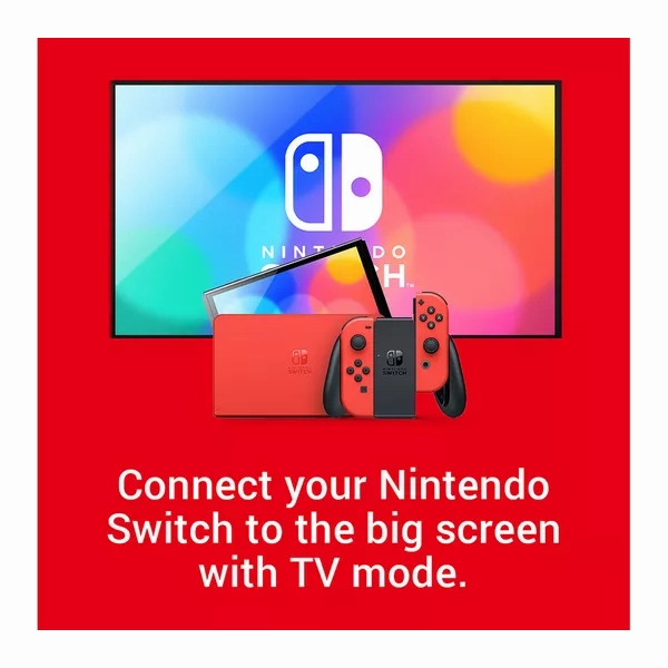 Nintendo Switch OLED Model Console - Mario Red Edition [Legendary Fishing Dowload Code Free]