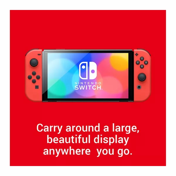 Nintendo Switch OLED Model Console - Mario Red Edition [Legendary Fishing Dowload Code Free]
