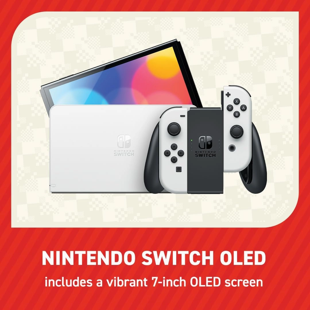 Nintendo Switch OLED Model (White) with Super Mario Bros. Wonder Pre-Installed   12-Month Switch Online Subscription Code