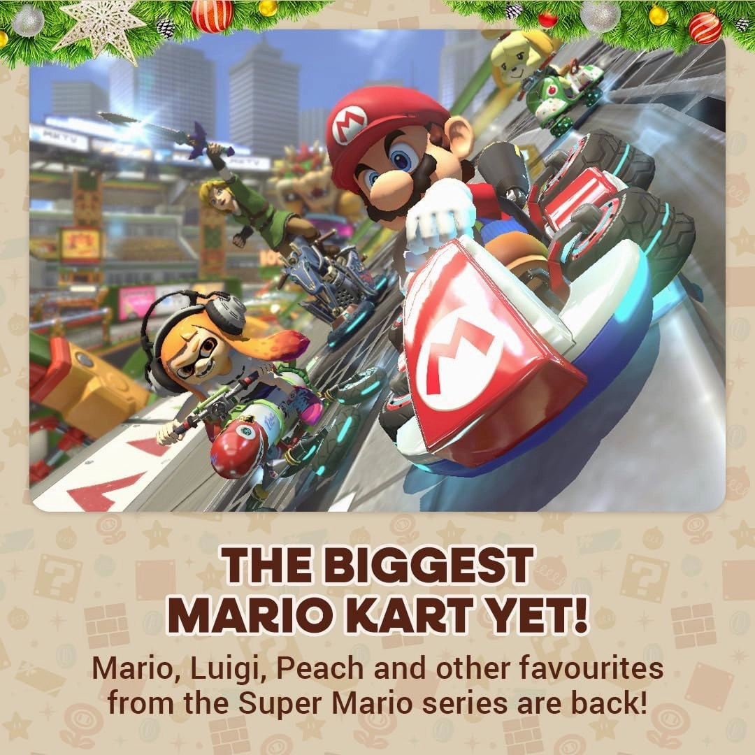 Nintendo Switch OLED White Bundle  Includes Mario Kart 8 Deluxe & 12-Month Nintendo Switch Online Membership