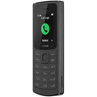 Nokia 110 4G VoLTE Feature Phone - 1.8" S30 , 32GB Expandable, 1020mAh Battery, Camera, FM Radio, Black