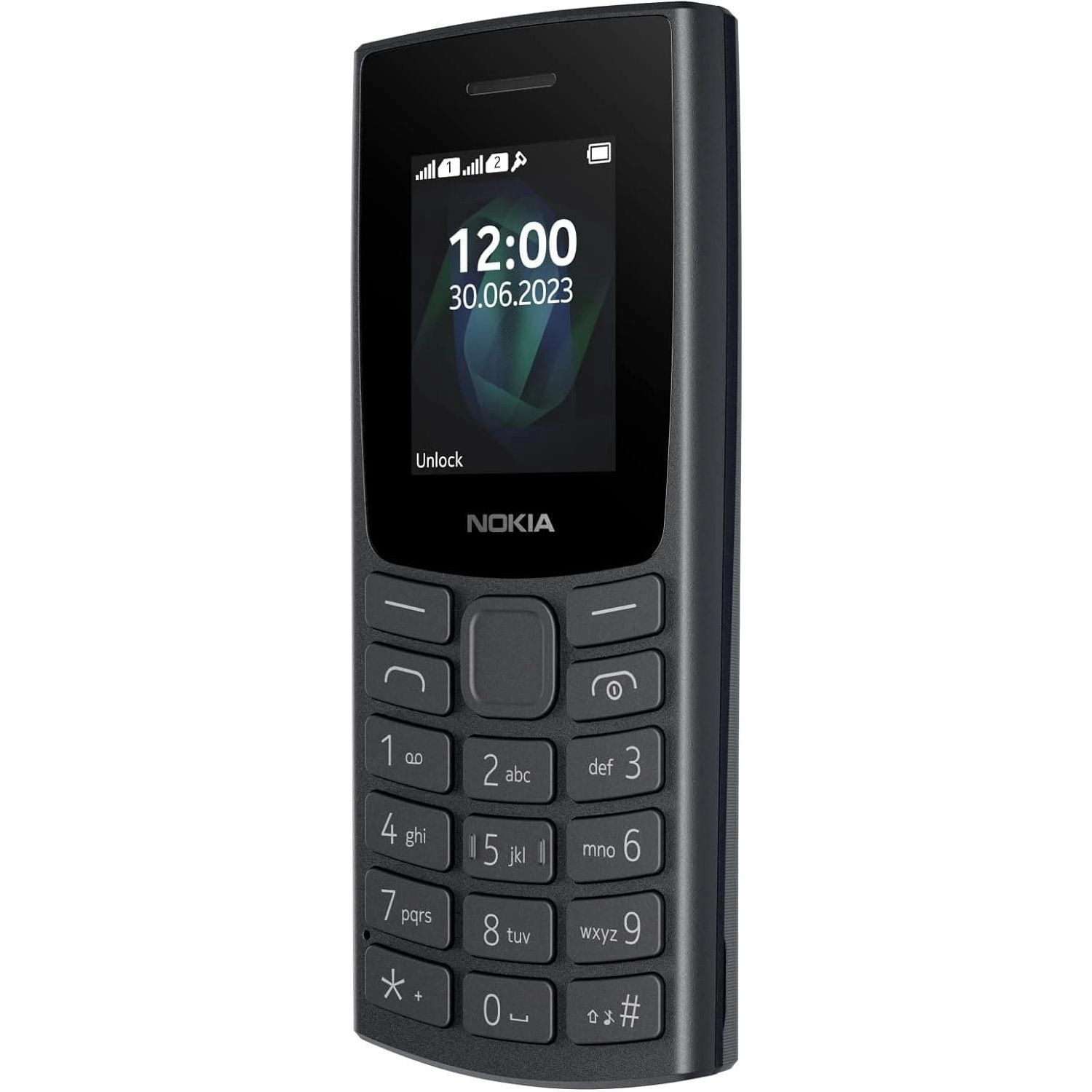 Nokia 105 2G Dual SIM Feature Phone, Long-Lasting Battery, 12 Hours Talk-Time, Wireless FM Radio, Large Display, Tactile Keyboard - Charcoal