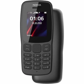 Nokia 106 all carriers 4GB Dual Sim 2018 Dark Grey With LED Torch - FM Radio - Big Button Phone video game consoles,gaming consoles,playstation,xbox