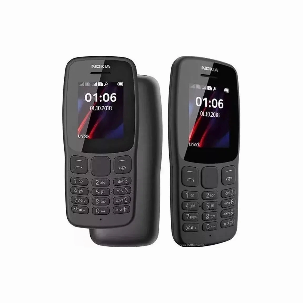 Nokia 106 Mobile Phone Dual SIM Black Unlocked