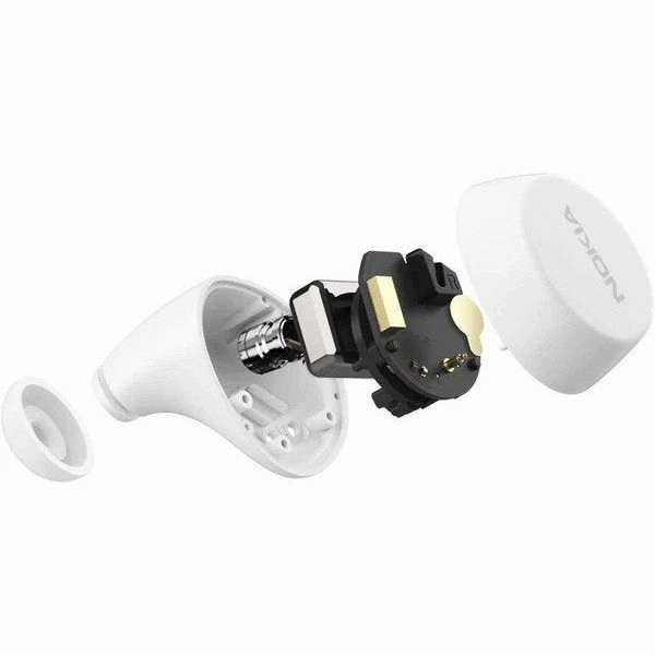 Nokia BH-405 Power Earbuds Lite  True Wireless, 35Hr Playtime, IPX7, Charging Case - White