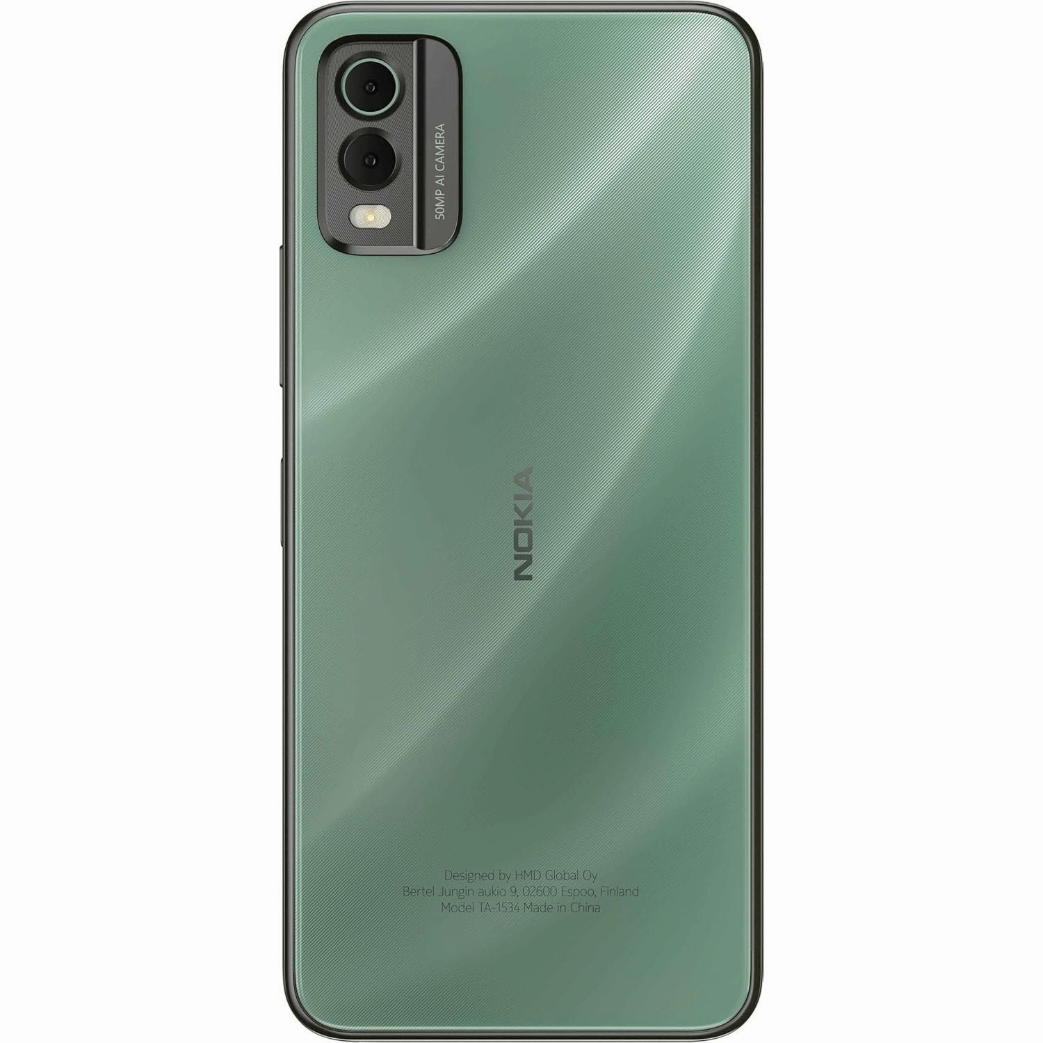 Nokia C32 6.5 HD  Smartphone - 4GB RAM, 64GB Storage, 50MP/8MP Cameras, 5000mAh Battery, IP52 Rating, Fingerprint & Face Unlock, Android 13, Dual SIM - Green