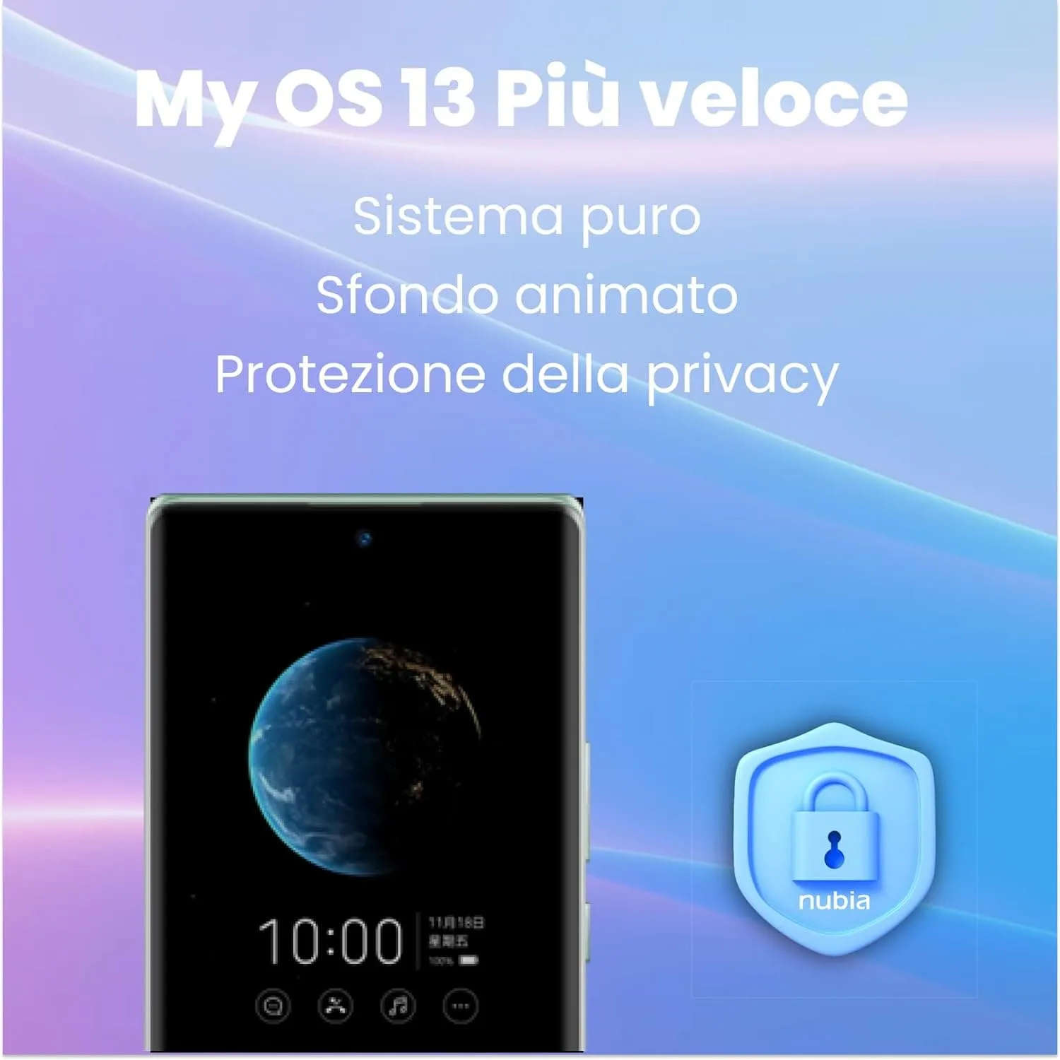 Nubia Z50 Cellphone - 5G Unlocked Android Phone, 64MP 50MP Dual Camera, Qualcomm Snapdragon 8 Gen 2, 144Hz 6.67 AMOLED Screen, 80W Quick Charge Android Phone w/ 5000mAh Battery, 12GB, Cyan