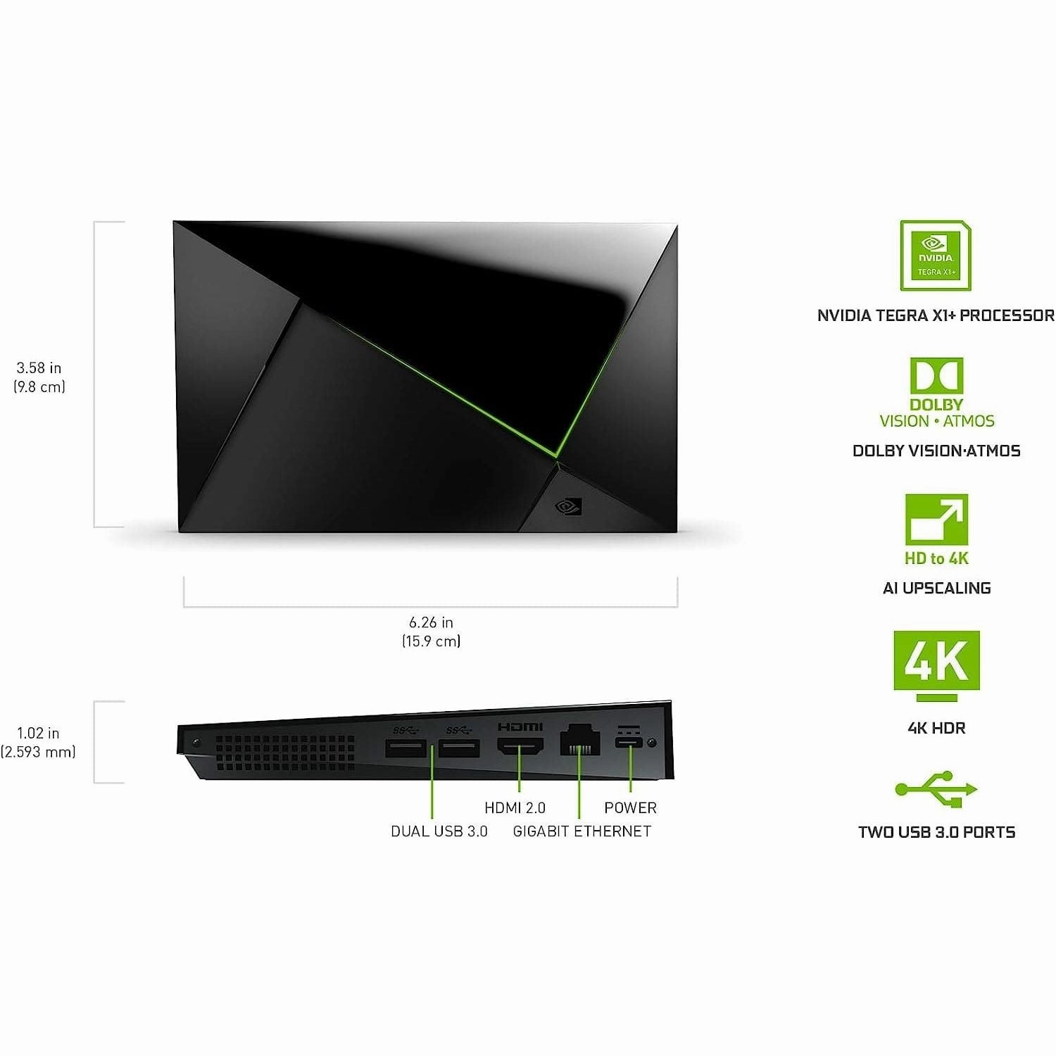 NVIDIA SHIELD TV Pro 4K HDR Media Streaming Device, Android TV, Movies, Live Sports, Dolby Vision-Atmos, AI-Enhanced Upscaling, GeForce NOW Cloud Gaming, Google Assistant Built-In, Works with Alexa