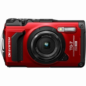 OM SYSTEM Tough TG-7 Digital Camera - 12MP, Waterproof, Shockproof, 4K Video, Macro & Underwater Modes, 4x Wide-Angle Zoom, Red (Successor to Olympus TG-6) digital cameras, buy mirrorless camera, compact cameras sale
