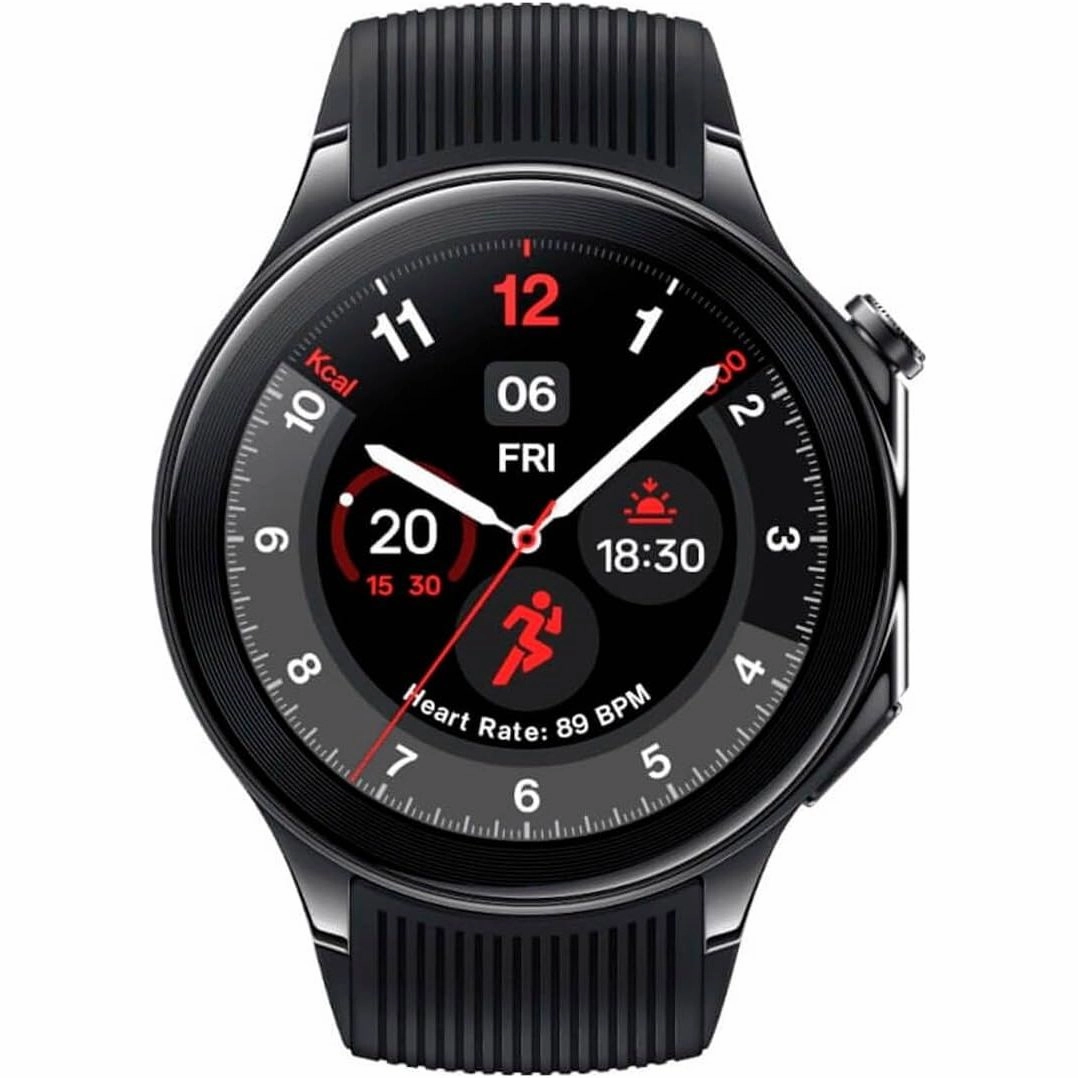 OnePlus Watch 2 - 32GB, Black Steel, 100-Hour Battery, Health & Fitness Tracking, Wear OS