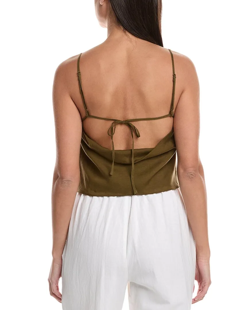 Onia Air Linen-Blend Square Neck Tank