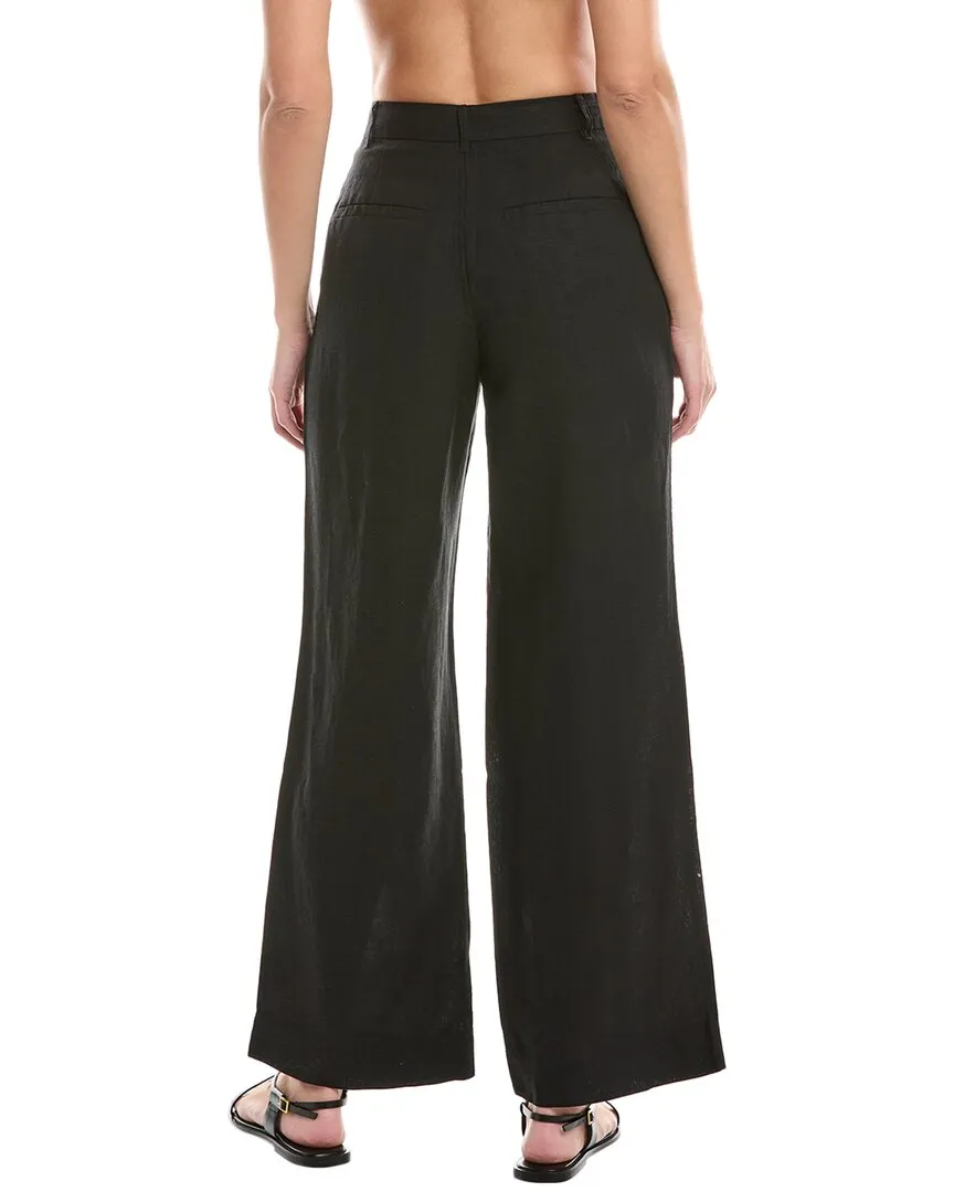 Onia Air Pleated Linen-Blend Trouser