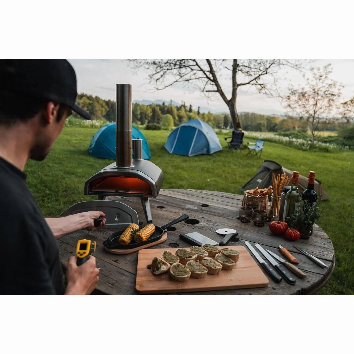 Ooni Fyra 12 Wood Fired Outdoor Pizza Oven  Portable Hard Wood Pellet Pizza Oven  Ideal for Any Outdoor Kitchen - Outdoor Cooking Pizza Maker - Backyard Pizza Ovens - Pizza Oven Countertop