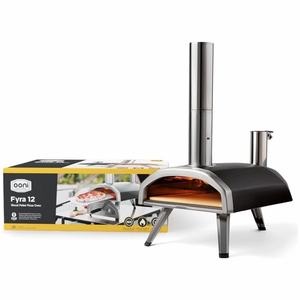 Ooni Fyra 12 Wood Fired Outdoor Pizza Oven  Portable Hard Wood Pellet Pizza Oven  Ideal for Any Outdoor Kitchen - Outdoor Cooking Pizza Maker - Backyard Pizza Ovens - Pizza Oven Countertop