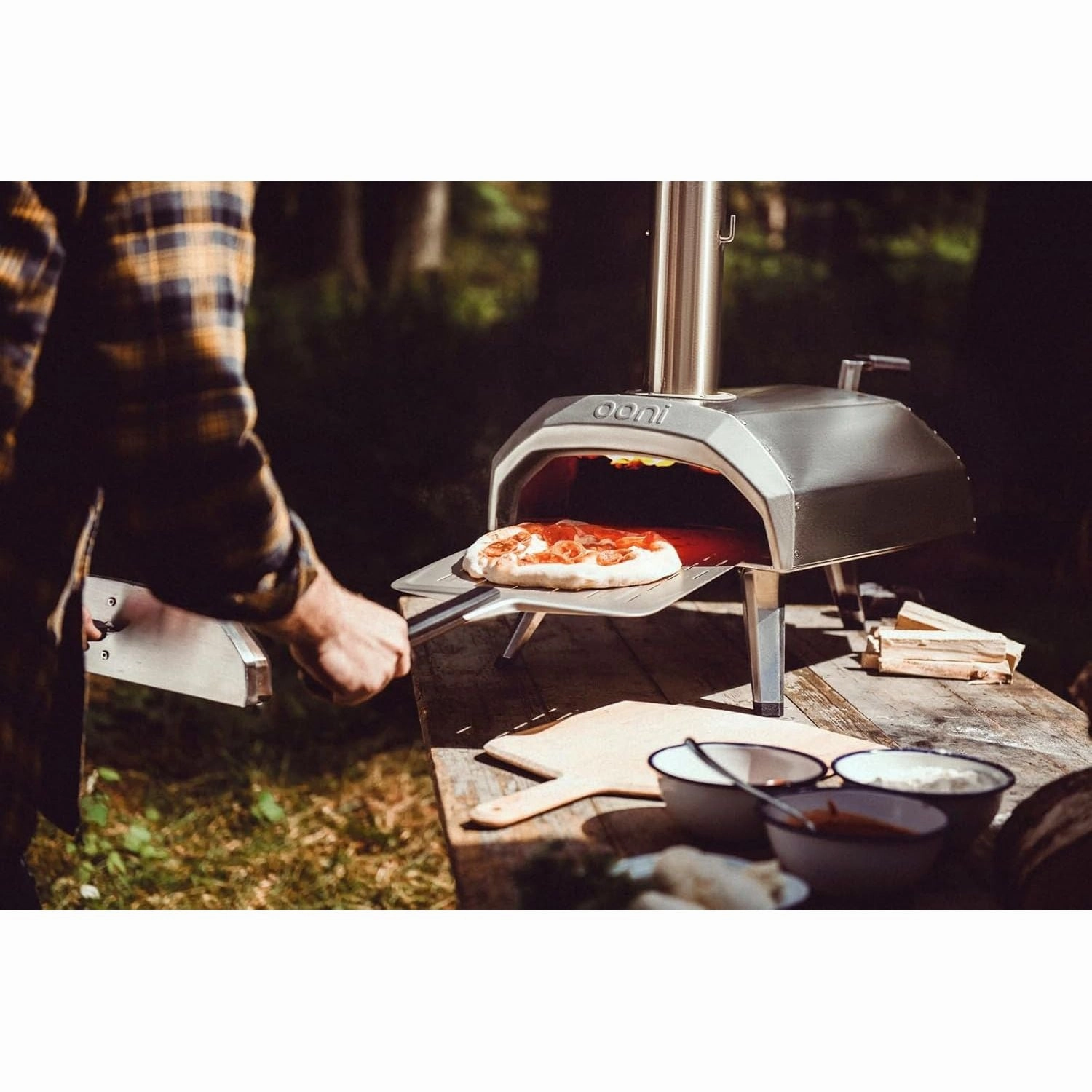 Ooni Karu 12 Multi-Fuel Outdoor Pizza Oven  Portable Wood and Gas Fired Pizza Oven with Pizza Stone, Outdoor Ooni Pizza Oven - Woodfired & Stonebaked Pizza Maker, Countertop Dual Fuel Pizza Oven