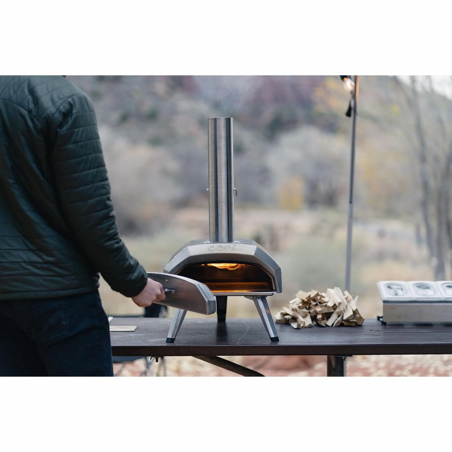 Ooni Karu 12 Multi-Fuel Outdoor Pizza Oven  Portable Wood and Gas Fired Pizza Oven with Pizza Stone, Outdoor Ooni Pizza Oven - Woodfired & Stonebaked Pizza Maker, Countertop Dual Fuel Pizza Oven
