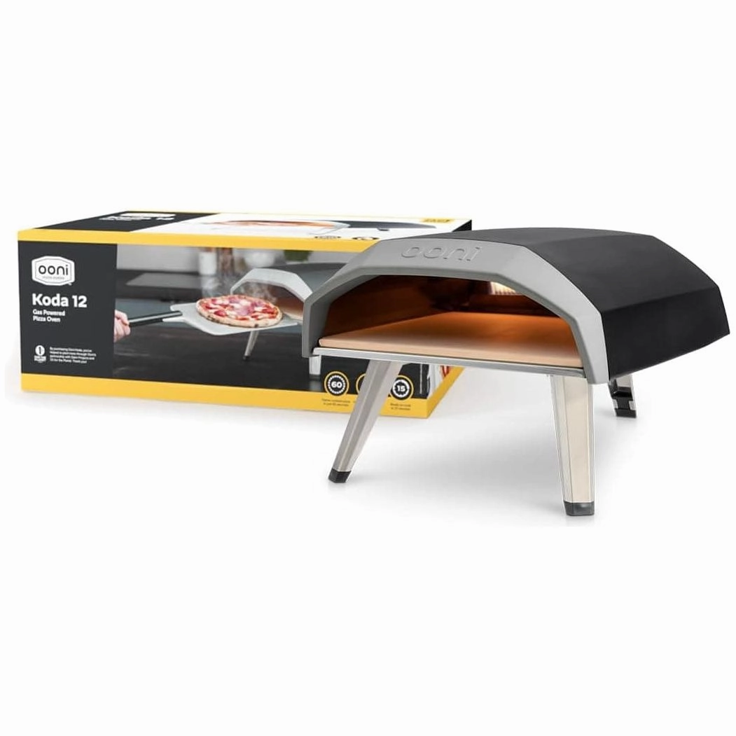 Ooni Koda 12 Gas Pizza Oven  37 mBar Propane Outdoor Pizza Oven, Portable Pizza Oven For Fire and Stonebaked 12 Inch Pizzas, With Gas Hose & Regulator, Countertop Pizza Maker, Outdoor Pizza Cooker
