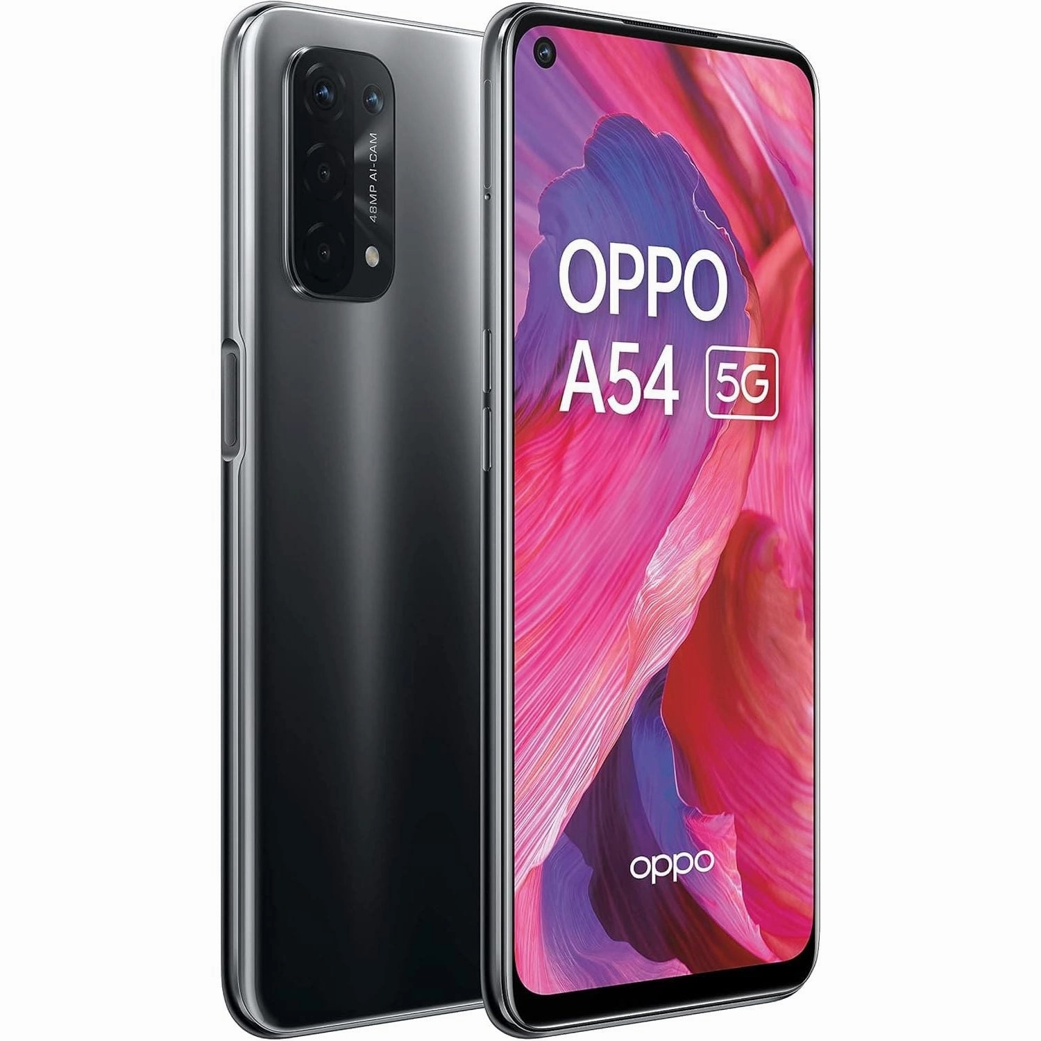 OPPO A54 5G Smartphone 4GB/64GB, Expandable Storage, 48MP Quad Camera, 90Hz, 5000mAh - Fluid Black