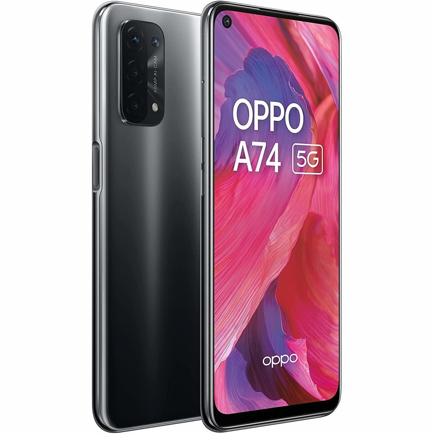 OPPO A74 5G 128GB Storage, 6GB RAM, Dual Sim, Fluid Black - Unlocked