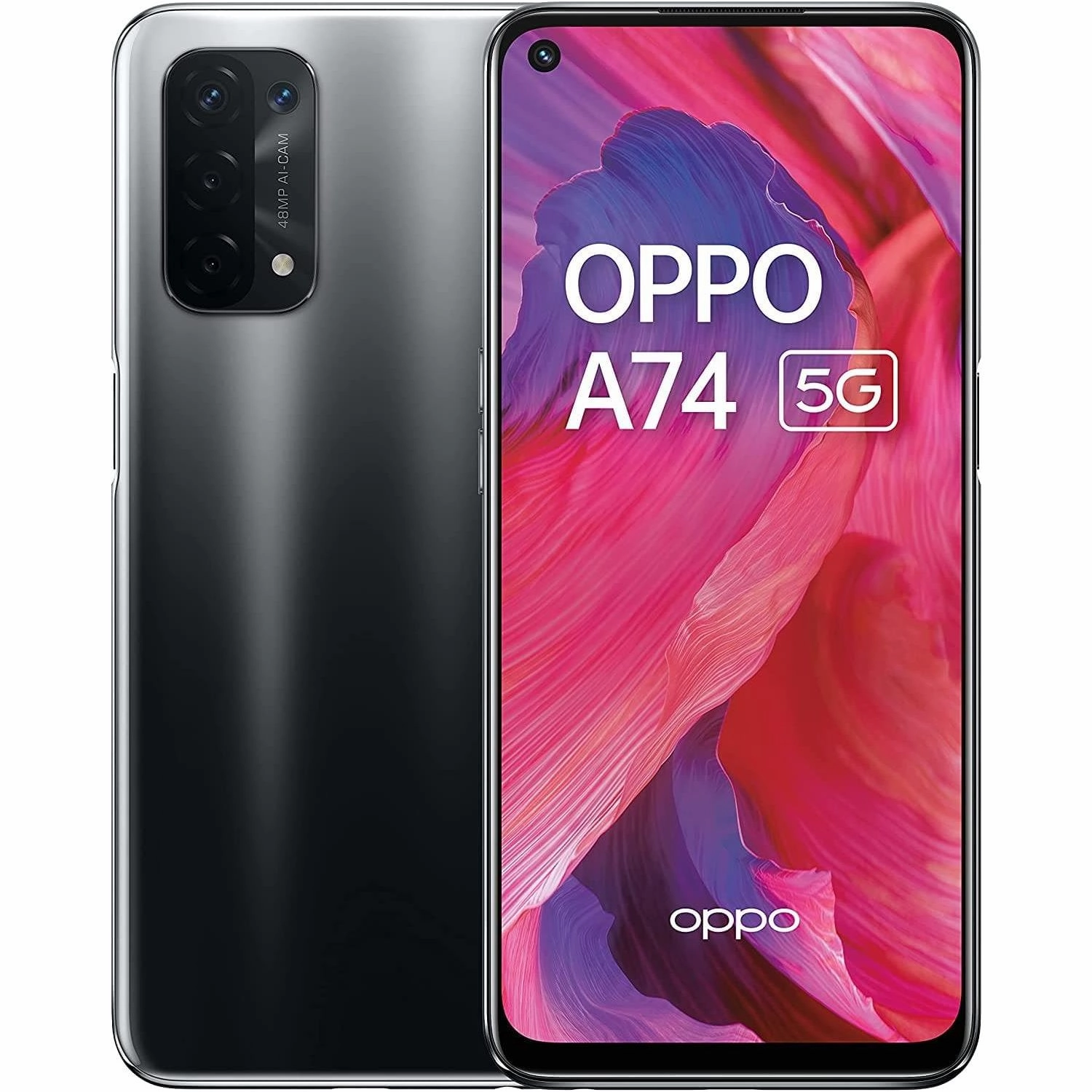 OPPO A74 5G 128GB Storage, 6GB RAM, Dual Sim, Fluid Black - Unlocked 5g phones,touchscreen phones,refurbished phones,new mobile phones